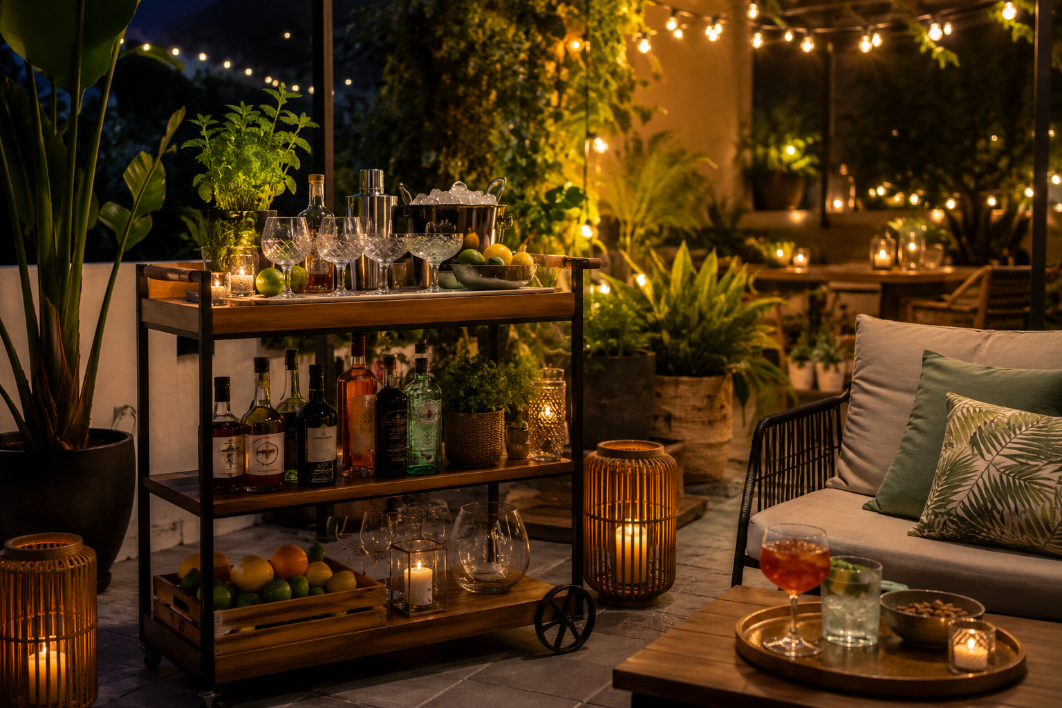 Estate: come creare un angolo bar di tendenza in terrazzo o giardino per serate indimenticabili