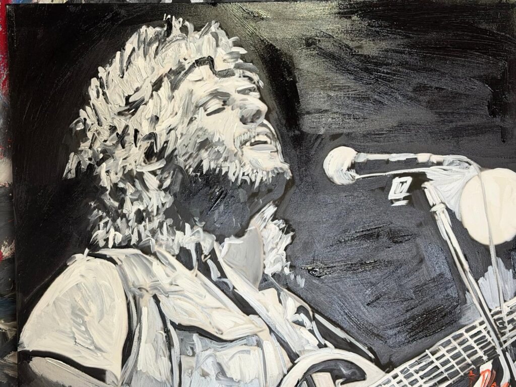 Arte: Fernando Mangone omaggia Pino Daniele, la musica diventa colore e memoria