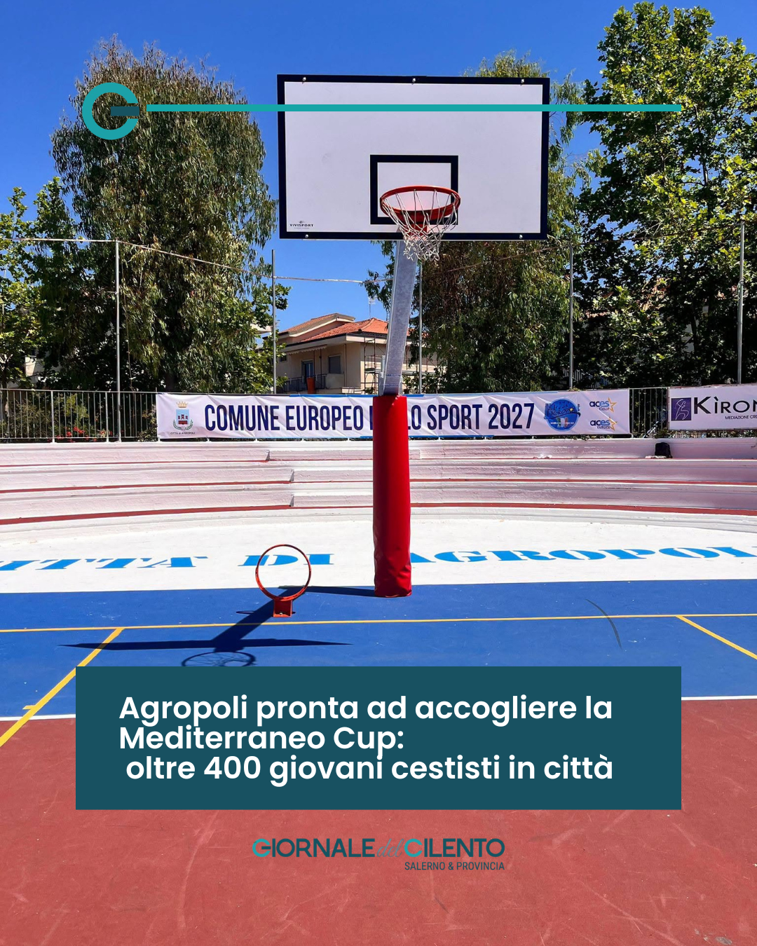 Agropoli pronta ad accogliere la Mediterraneo Cup: oltre 400 giovani cestisti in città