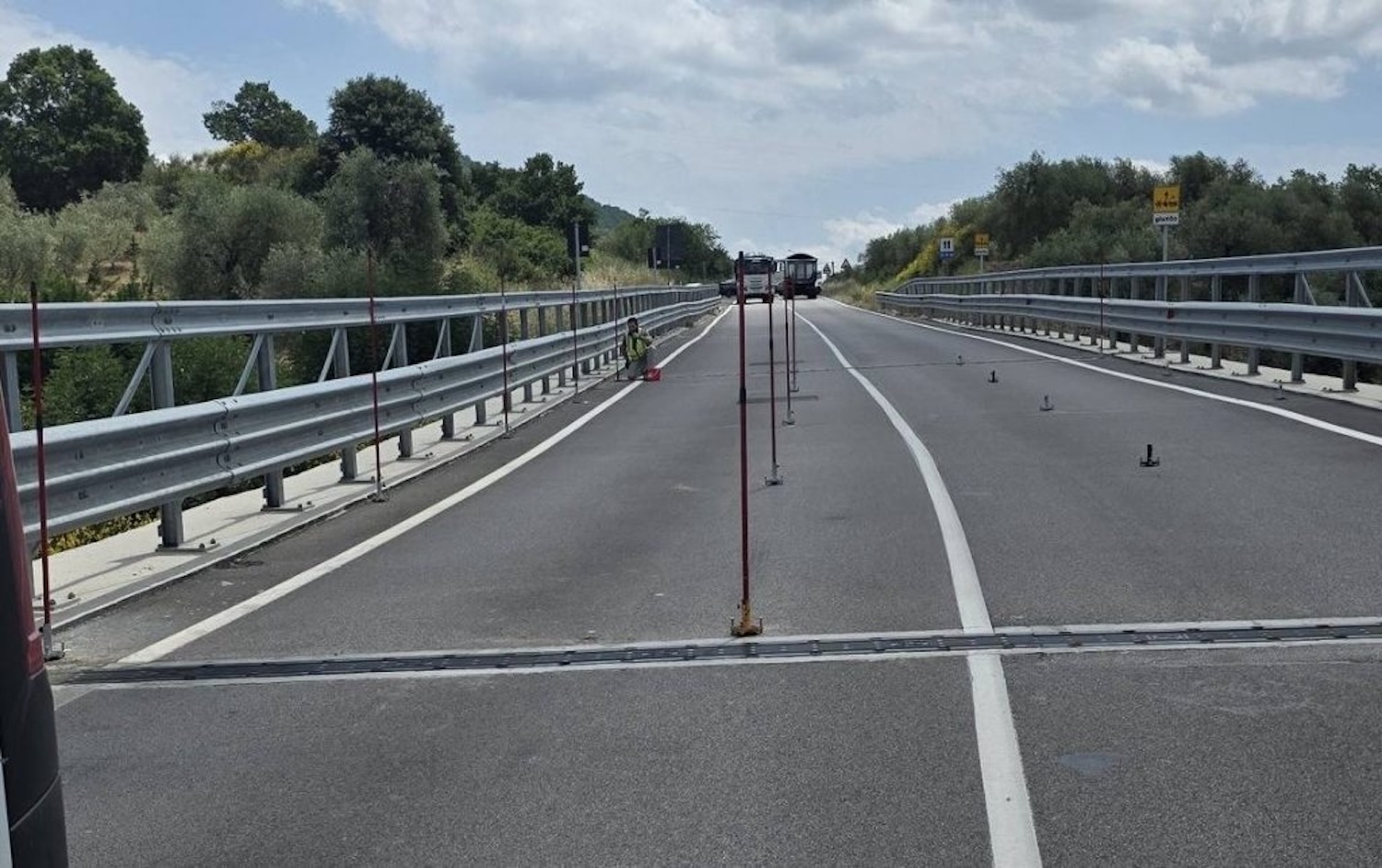 Caggiano, concluse le prove di carico sul ponte Ficarola. Oggi verifiche sul viadotto Massa Vetere