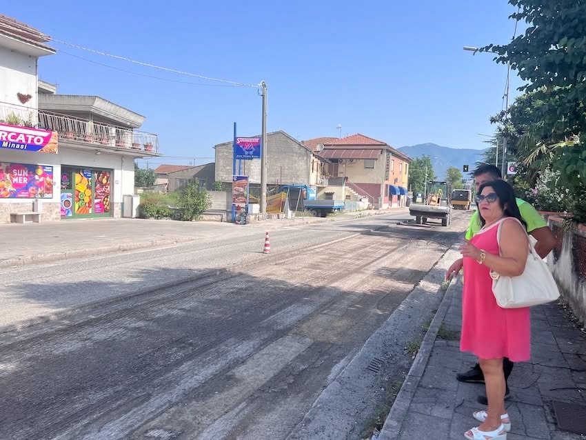 Al via il rifacimento del manto stradale di Via Nazionale a Padula Scalo