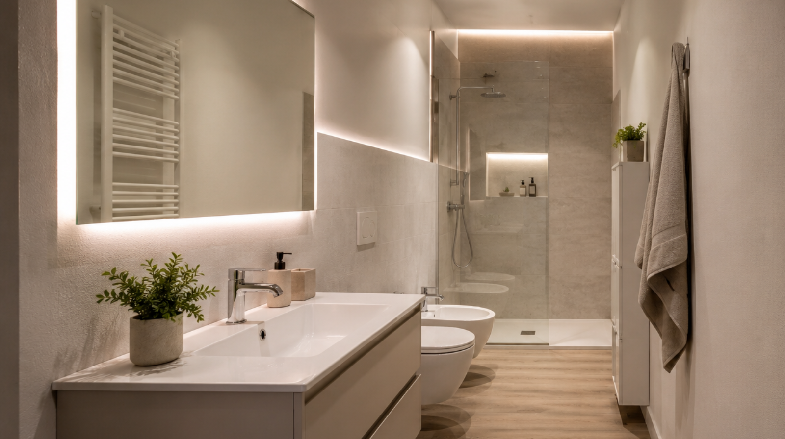 Bagno stretto e lungo: come arredarlo senza rinunciare a stile e funzionalità