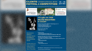 Cilento international music festival & competition 2026: a Torchiara concerti e corsi di perfezionamento