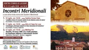 Licusati ospita gli “Incontri Meridionali”, focus sulla storia del Sud