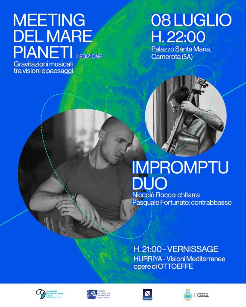 Camerota, arte e musica a Palazzo Santa Maria: l’8 luglio torna “Meeting del Mare Pianeti”