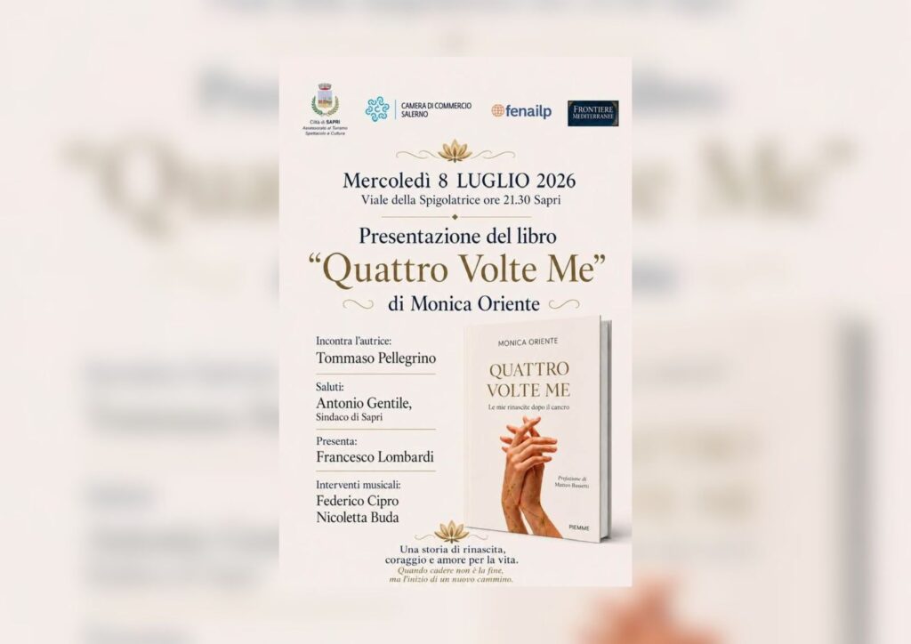 “Quattro volte me”, Monica Oriente presenta il suo libro a Sapri: appuntamento sotto la Spigolatrice