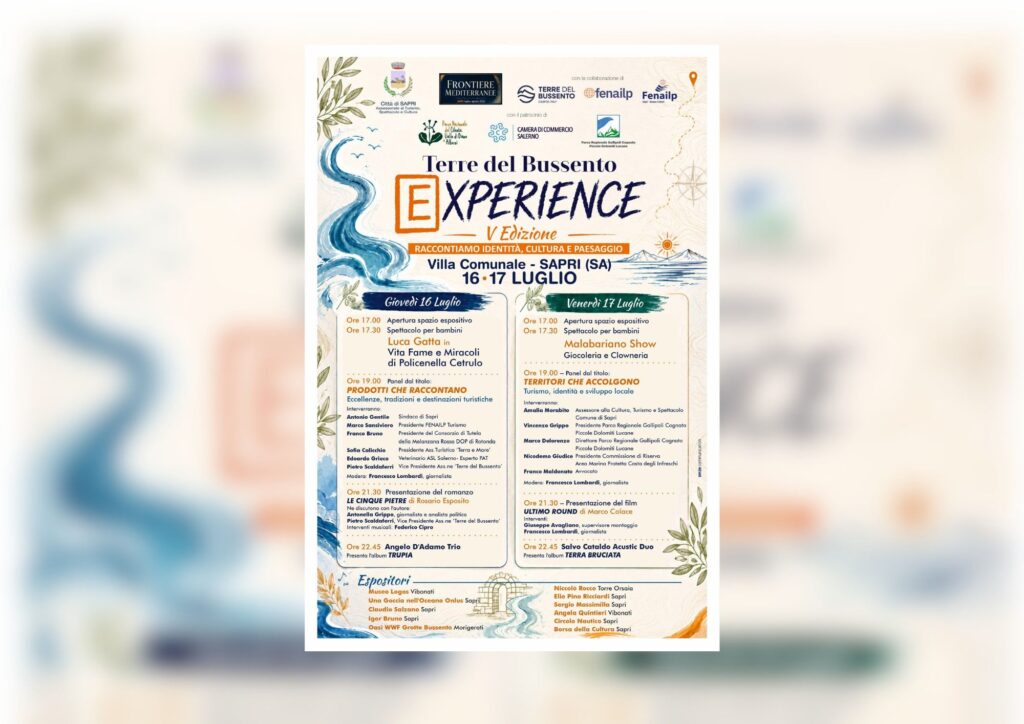 Turismo: da oggi a Sapri “Terre del Bussento Experience” tra cultura ed eccellenze locali