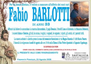 Fabio Barlotti, oggi i funerali del 33enne morto sulla SS18