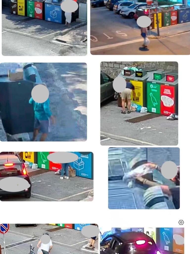 Sapri, rifiuti abbandonati accanto ai cassonetti: nuove sanzioni con le telecamere