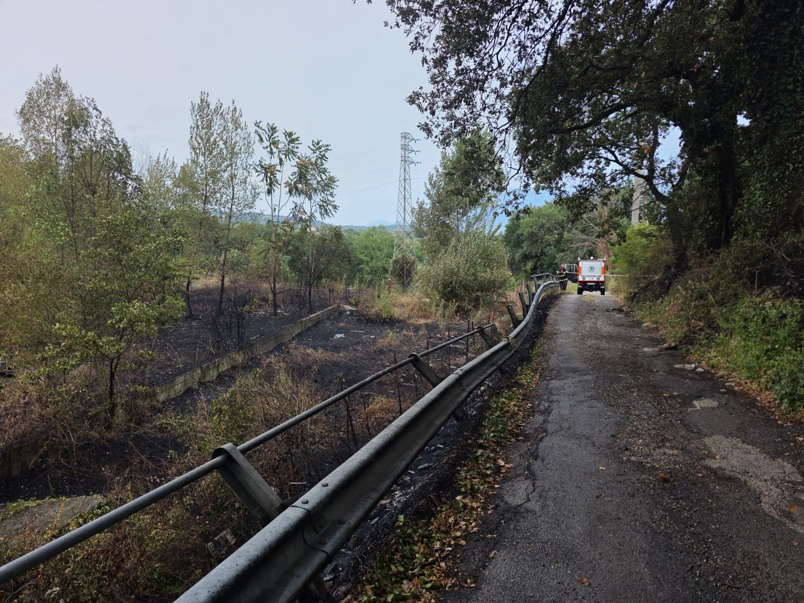 Campagna, incendio minaccia le case: bruciati tre ettari