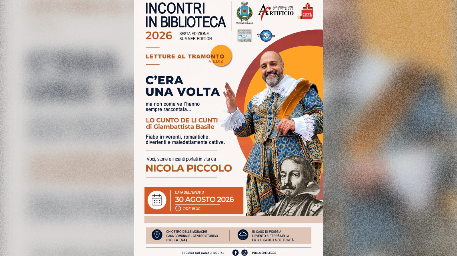 “C’era una volta… Lo cunto de li cunti”: a Polla le fiabe barocche e irriverenti di Basile narrate da Nicola Piccolo