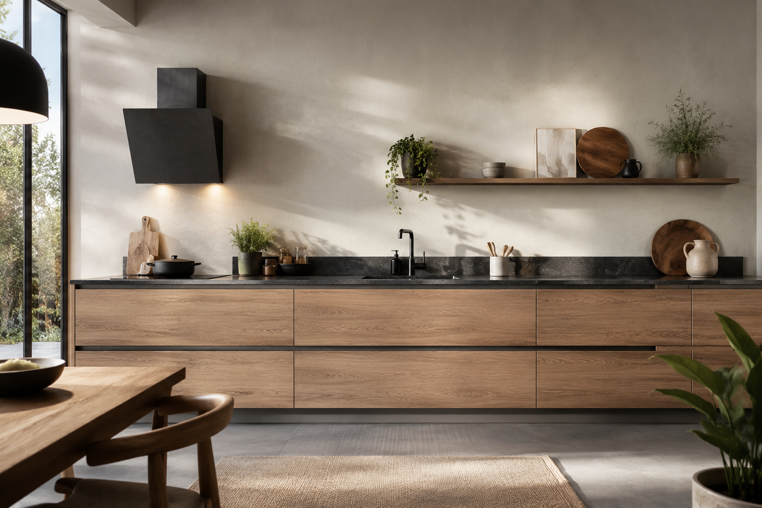 Cucine senza pensili: la tendenza che punta su spazio e leggerezza