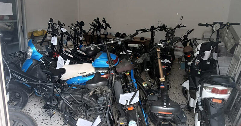 Battipaglia, sequestrate 30 e-bike modificate: multe e controlli