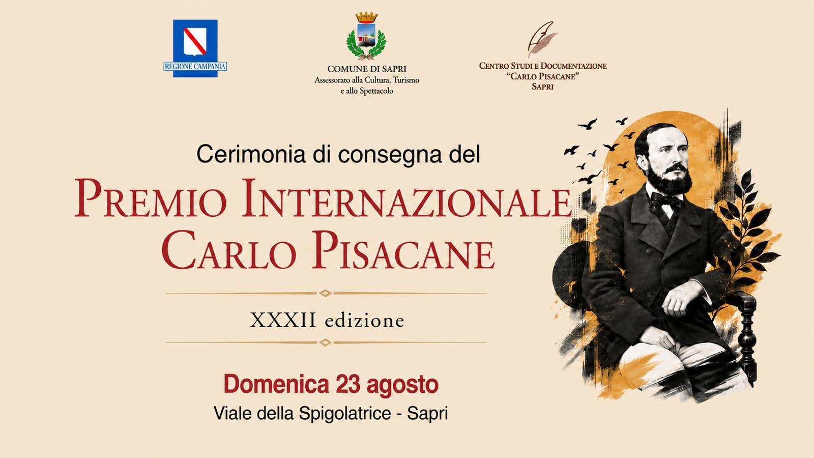 Sapri, è il giorno del Premio Pisacane: stasera la XXXII edizione