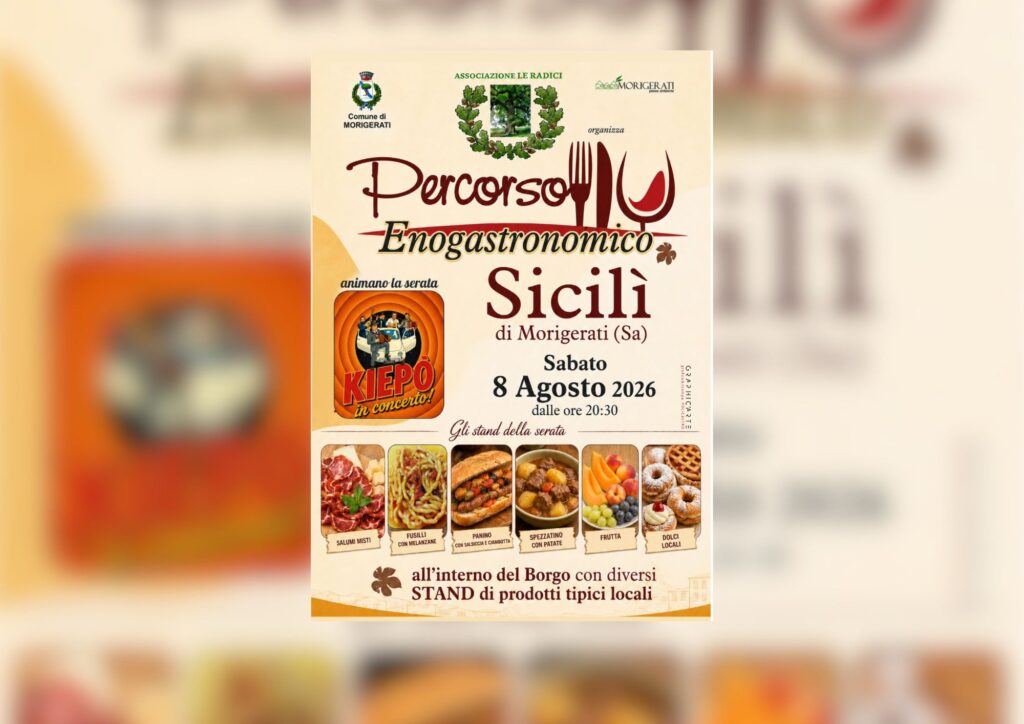 Sicilì celebra i sapori del territorio: il percorso enogastronomico nel borgo con i Kiepo in concerto