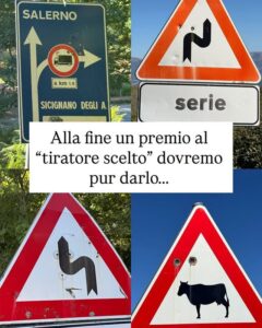 Sicignano degli Alburni, spari contro i cartelli stradali