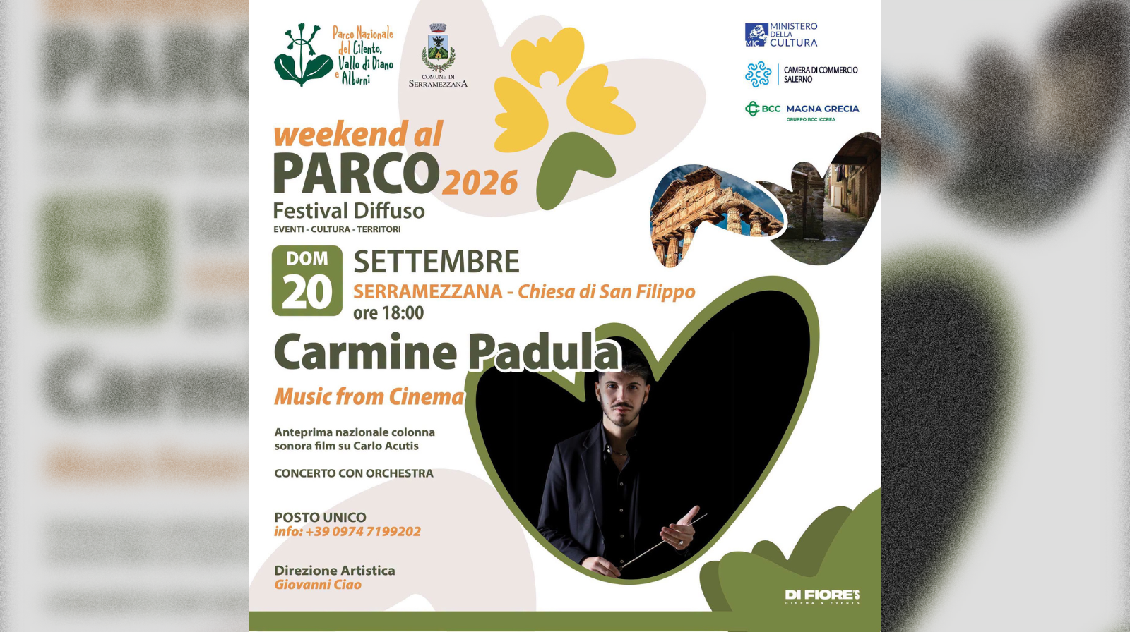 Weekend al Parco 2026, Carmine Padula porta a Serramezzana le musiche del film su Carlo Acutis