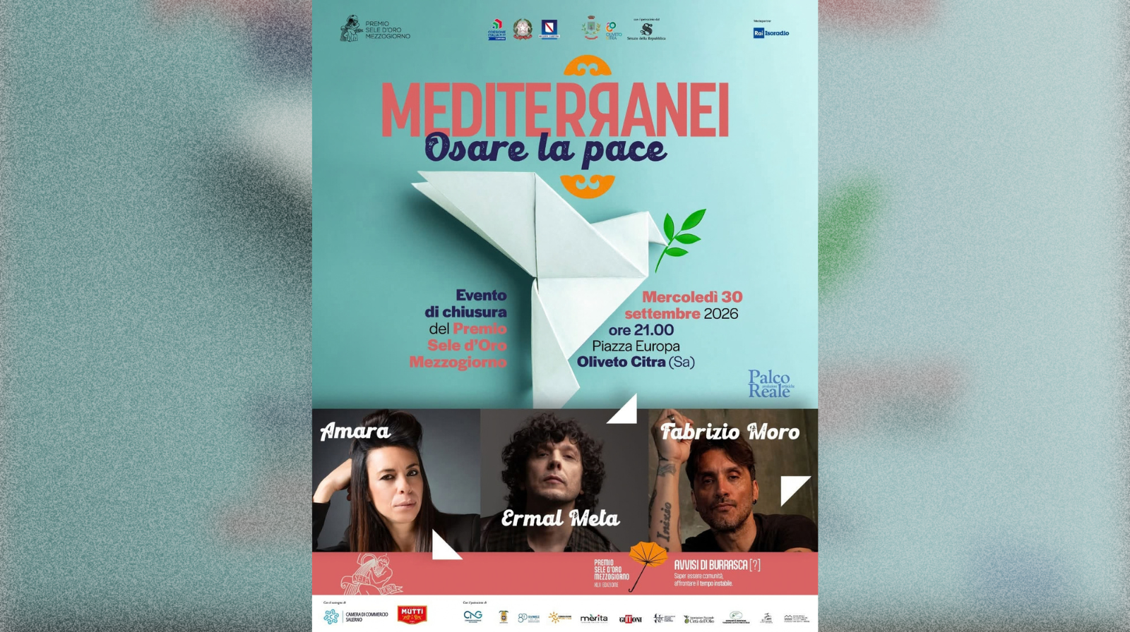 Premio Sele d’Oro chiude con il grande concerto con Amara, Ermal Meta e Fabrizio Moro