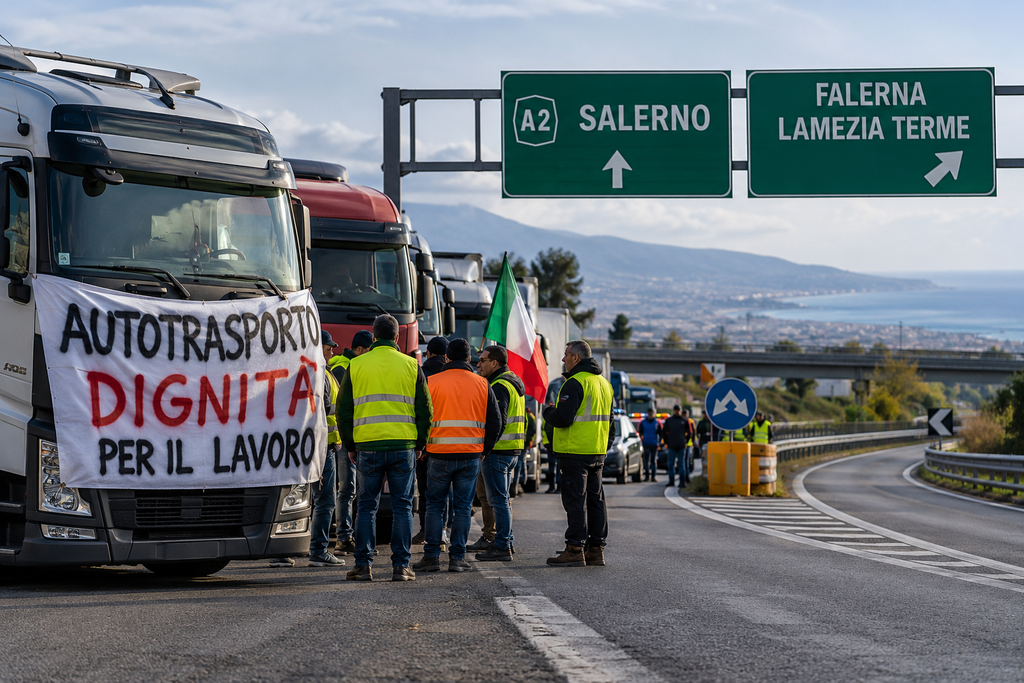 Caro gasolio, la protesta dei camionisti: «Non lasciateci soli»