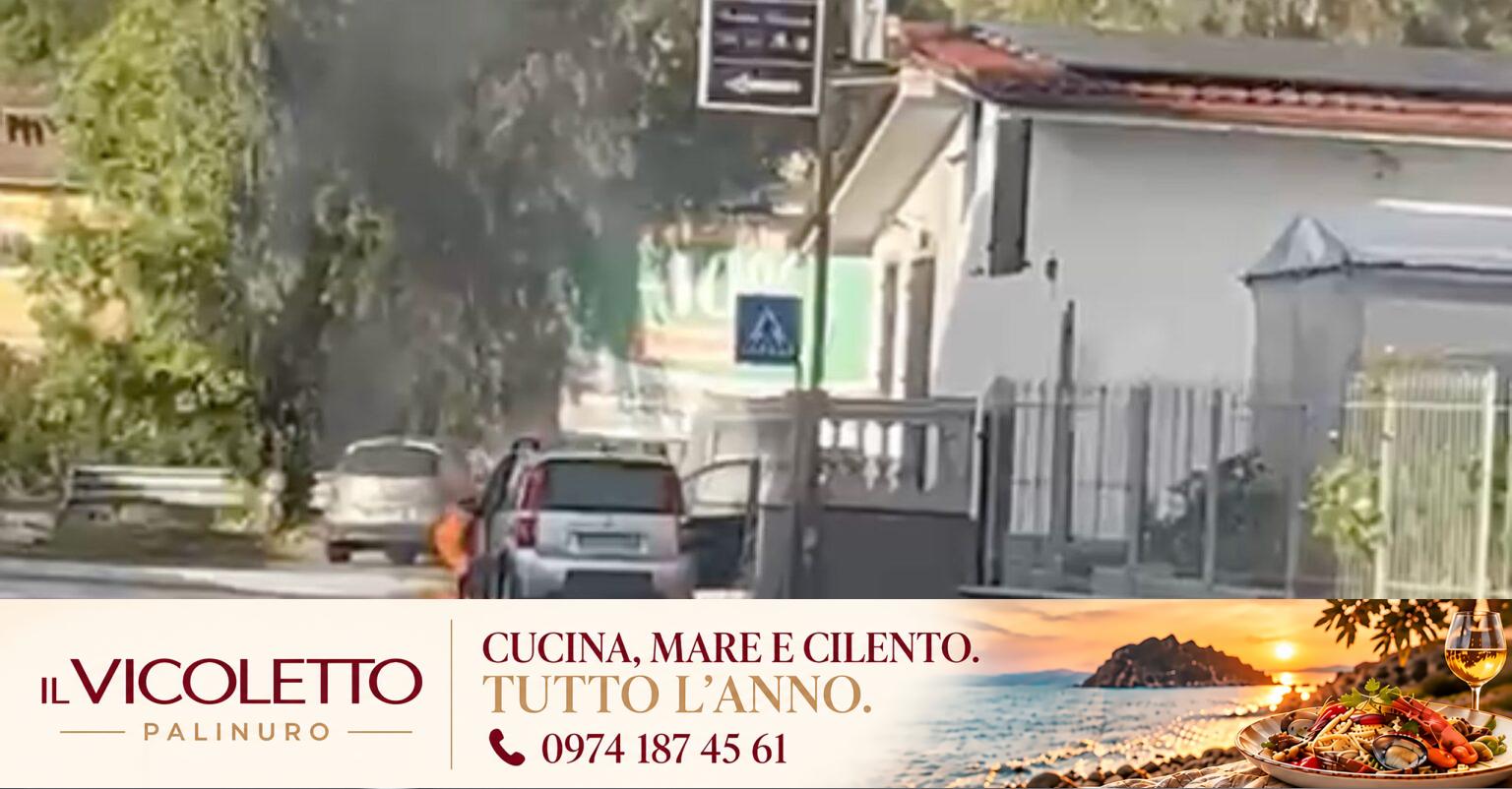 Atena Lucana, Fiat Panda in fiamme: anziana conducente in salvo ...