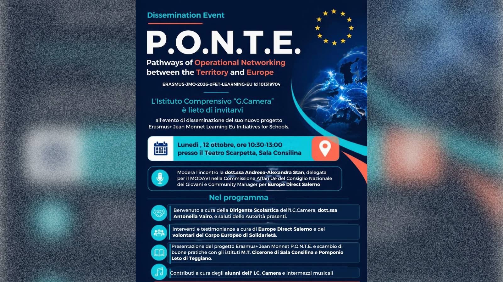 Vallo di Diano, l’Istituto “Camera” lancia il progetto Erasmus+ Jean Monnet “P.O.N.T.E.”